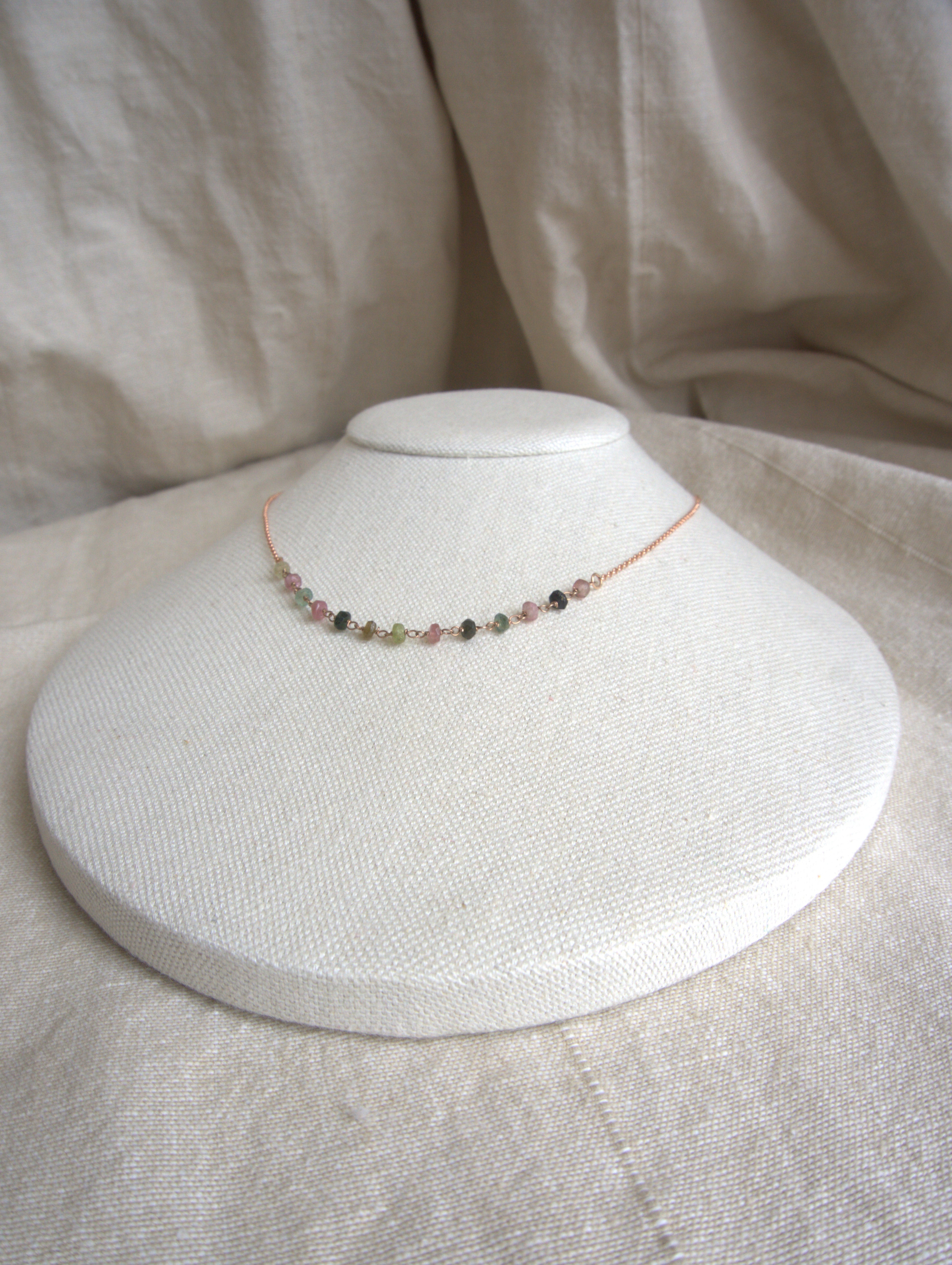 Collana Semi Rosario classico - tormalina