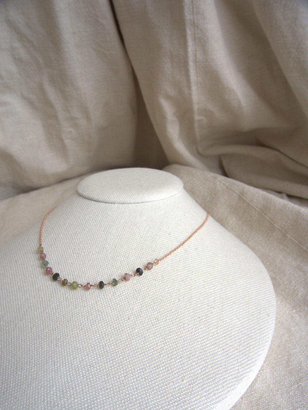 Collana Semi Rosario classico - tormalina