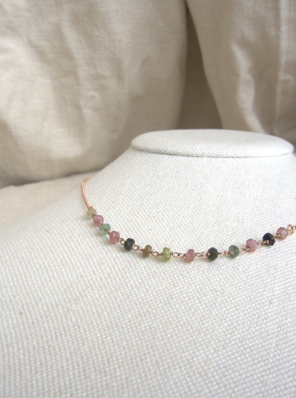 Collana Semi Rosario classico - tormalina