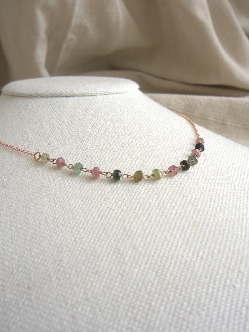 Collana Semi Rosario classico - tormalina