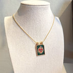 Medaglietta Cuore Sacro - Verde