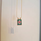 Medaglietta Cuore Sacro - Verde